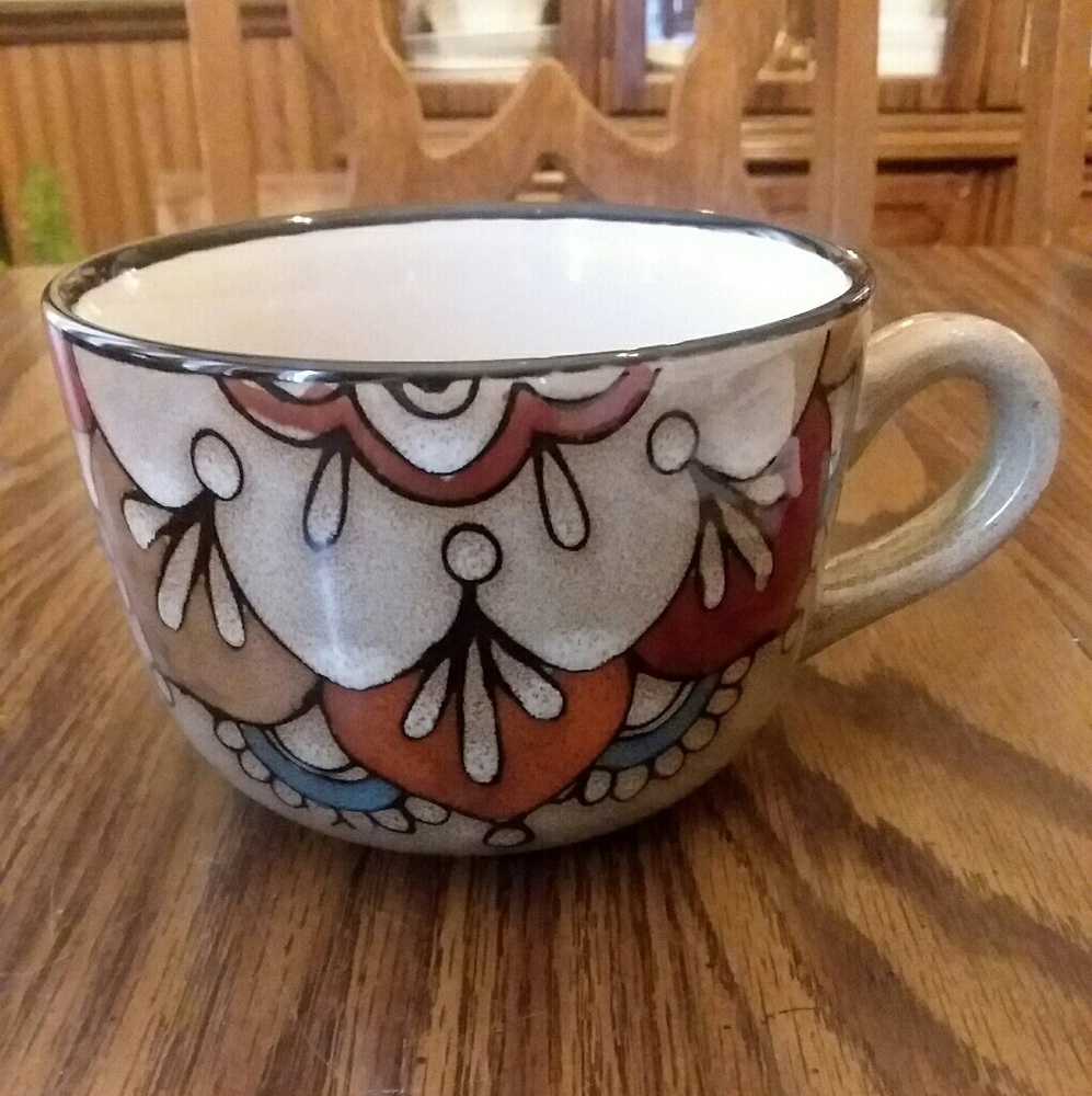 Pier 1 NEW RARE Mug One Imports design stoneware